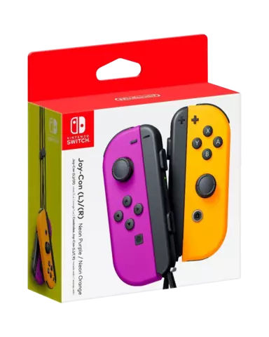 Mando JoyCon Morado Neón/Naranja Neón