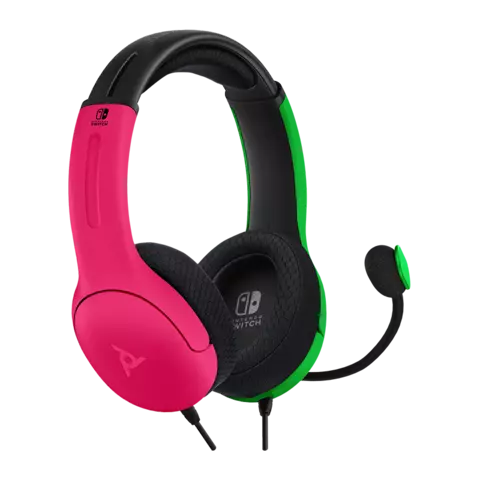 Comprar Auriculares LVL40 Neon Rosa y Verde Gaming Licenciados Switch